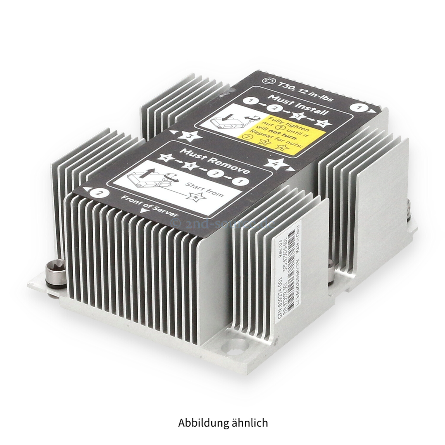 HPE Standard Heatsink < 125 W ProLiant DL380 G10 875070-001