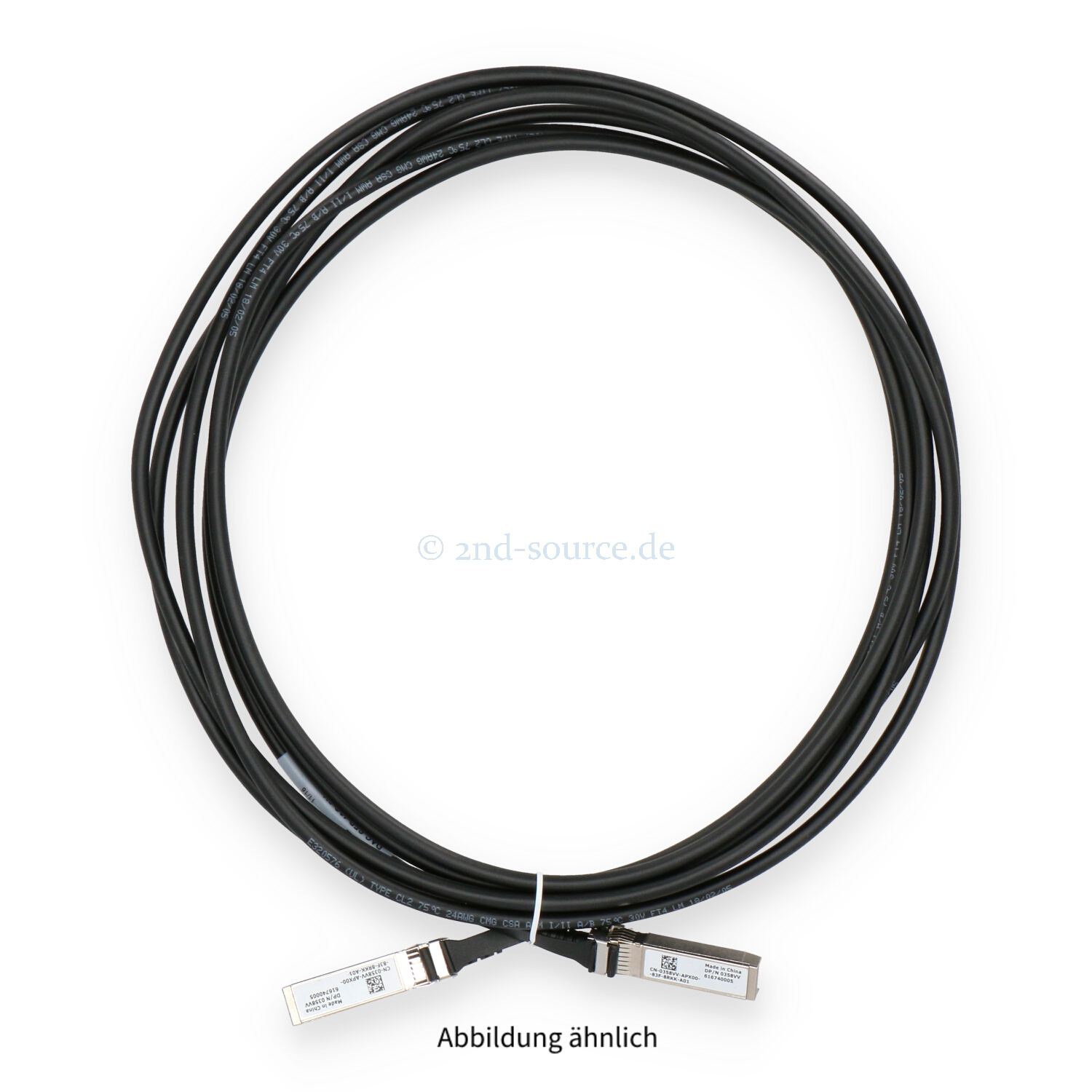 Dell 5.00m SFP+ to SFP+ 10GbE DAC Direct Attach Copper Cable 358VV 0358VV