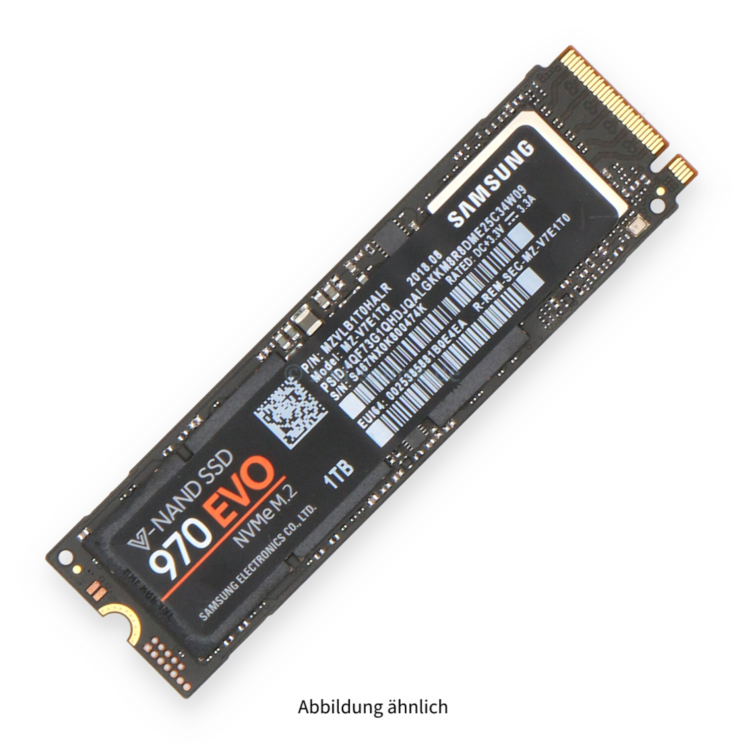 Samsung 970 EVO 1TB V-NAND PCIe 3.0 x4 NVMe M.2 SSD MZ-V7E1T0BW MZVLB1T0HALR